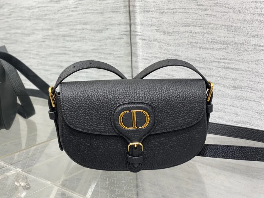 Bobby Series Handbag Grained Calfskin, Adjustable Strap