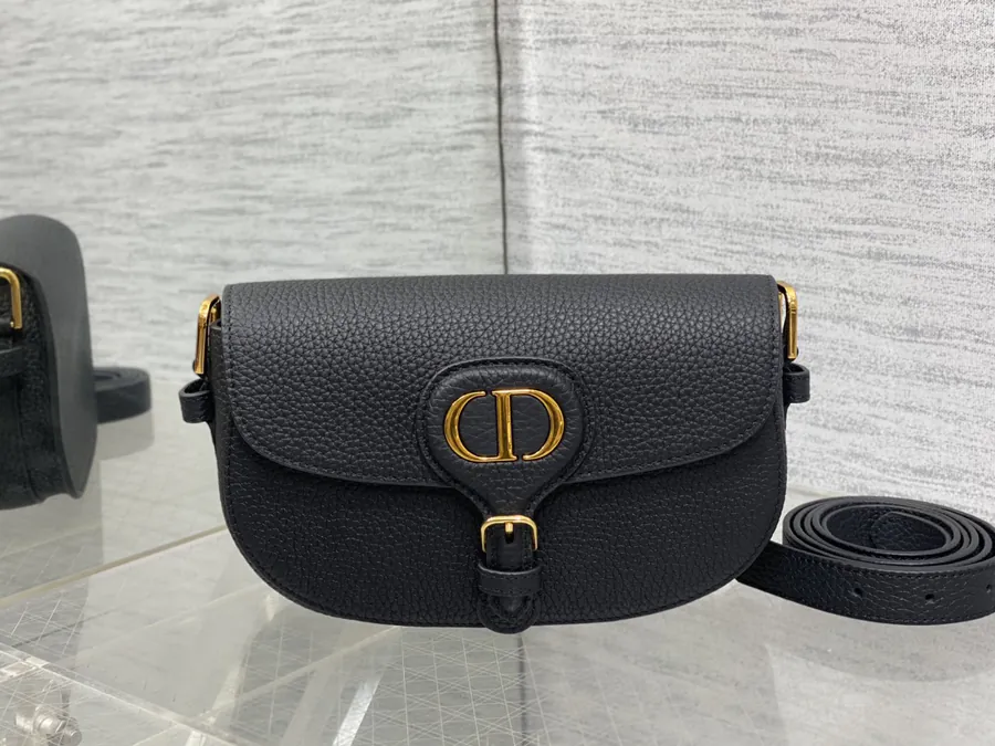 Bobby Series Handbag Grained Calfskin, Adjustable Strap