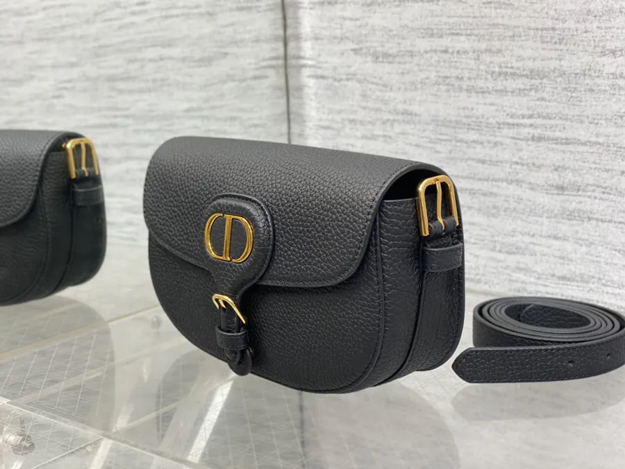 Bobby Series Handbag Grained Calfskin, Adjustable Strap