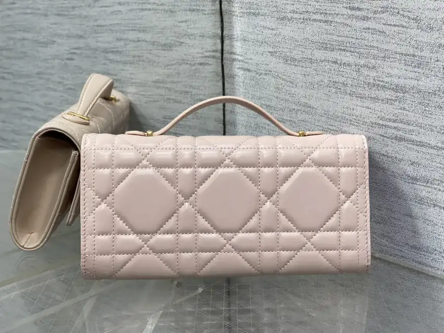 Miss Caro Top Handle Classic Large Chevron Pattern Bag with CD Buttons