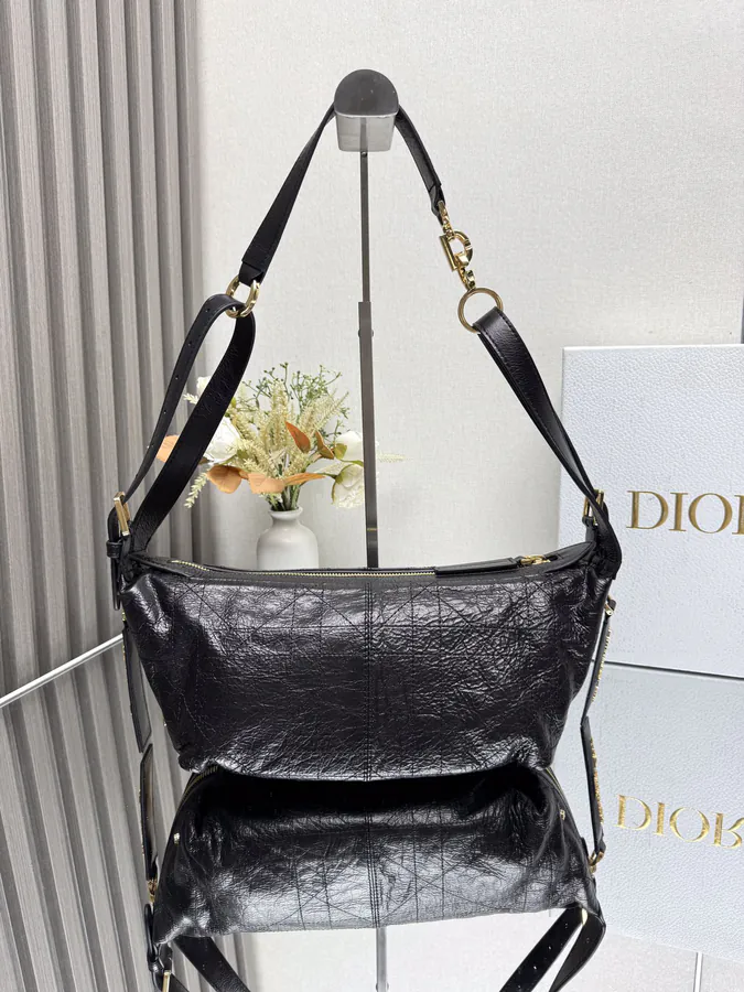 D Journey Handbag Small Size, Modern Design, Grained Calfskin