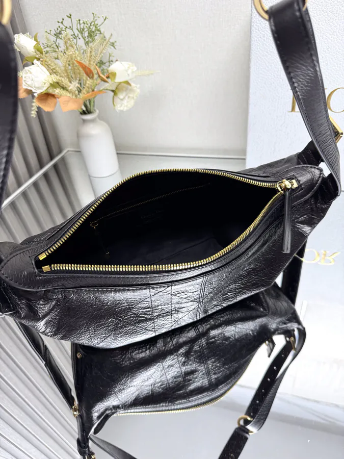 D Journey Handbag Small Size, Modern Design, Grained Calfskin
