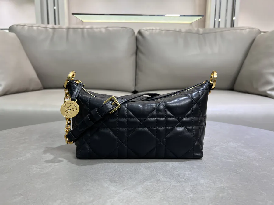 Cistian Paris Star Hobo Chain Bag in Black