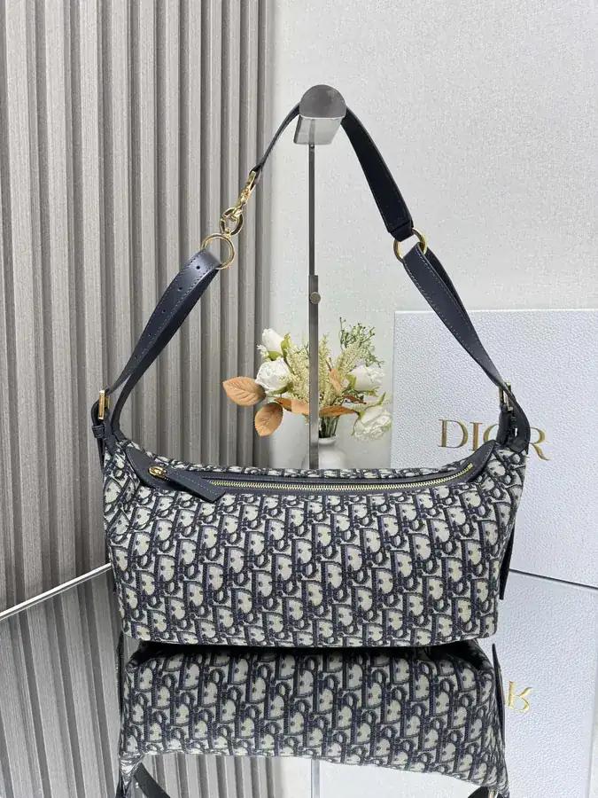 D Journey Handbag in Blue, Medium Size
