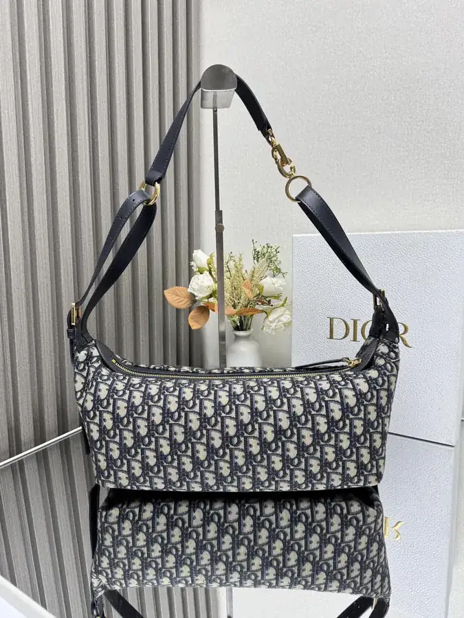 D Journey Handbag in Blue, Medium Size