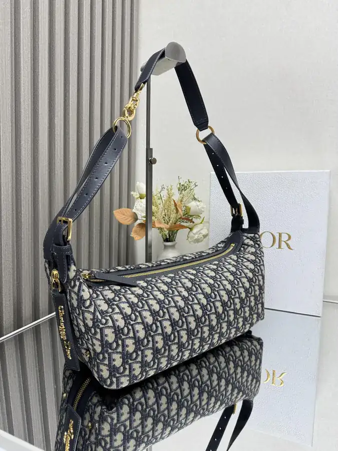 D Journey Handbag in Blue, Medium Size