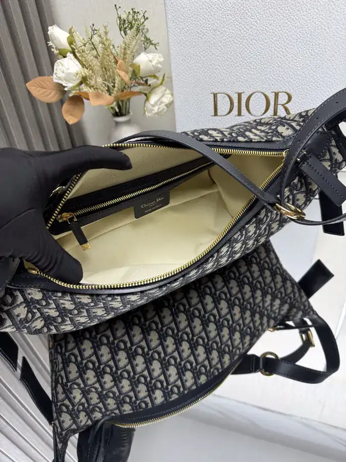 D Journey Handbag in Blue, Medium Size