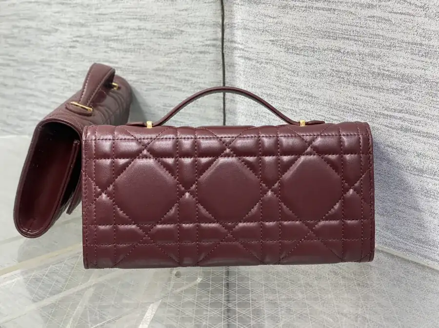 Miss Caro Top Handle Handbag Classic Large Check Pattern Leather
