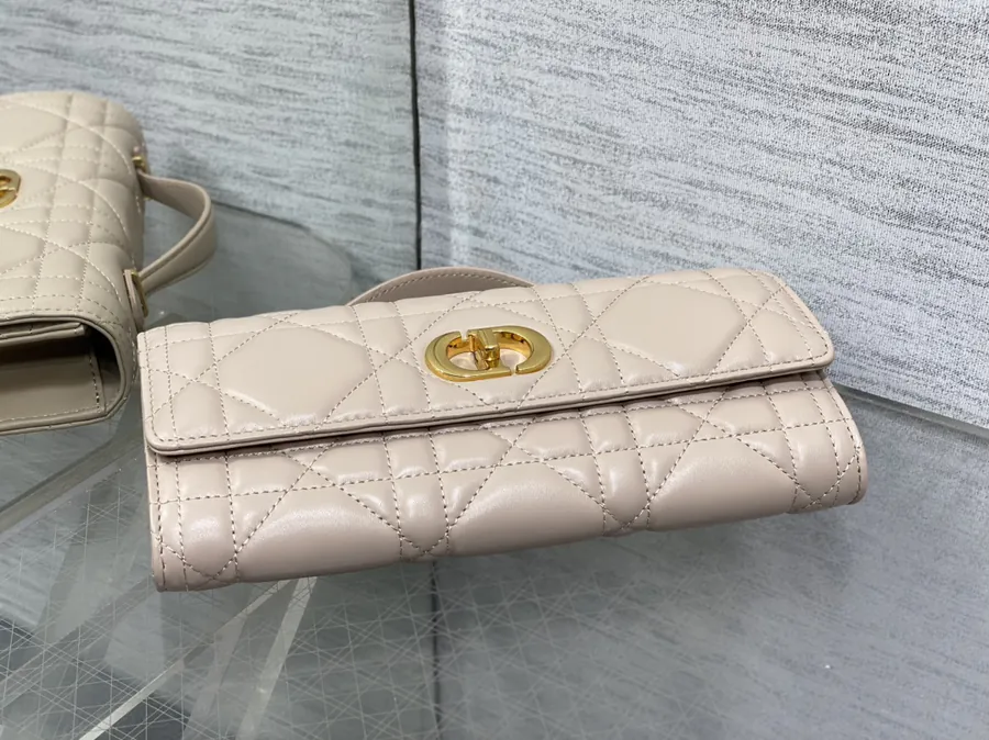 Miss Caro Top Handle Handbag Classic Large Chevron Pattern Leather
