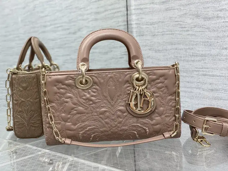 D joy Series 6 Compartment Crossbody Bag with Embossed Design