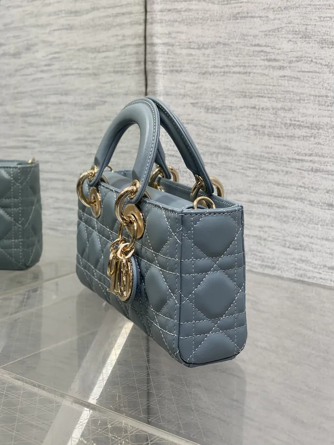 D Joy Mini Bucket Bag with Grained Calfskin
