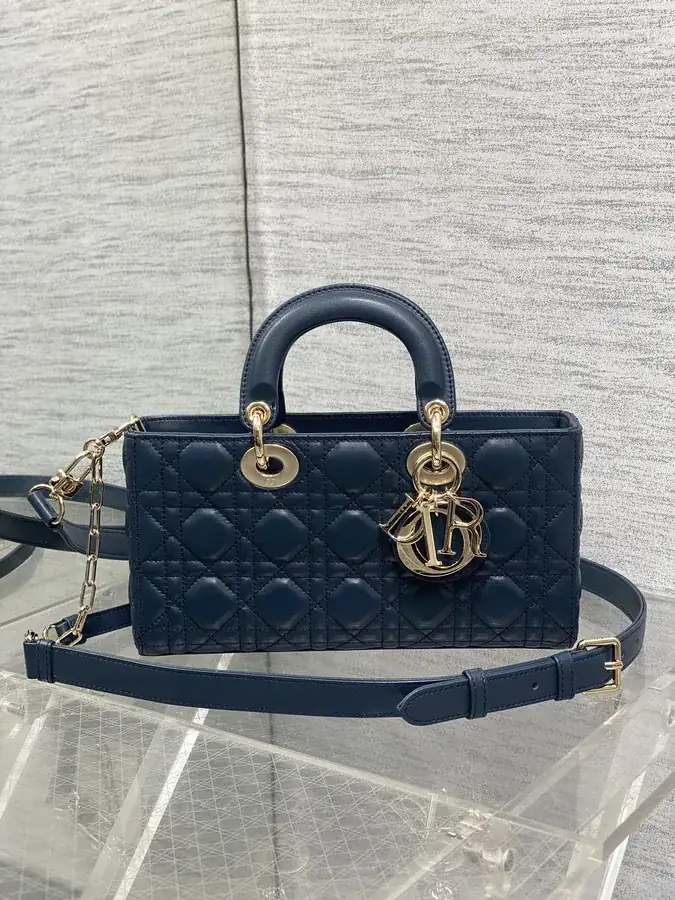 D Joy Large Bucket Bag in Deep Blue