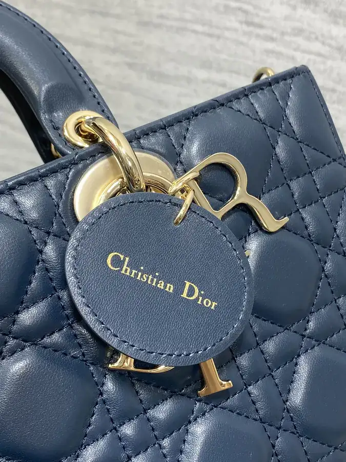 D Joy Large Bucket Bag in Deep Blue