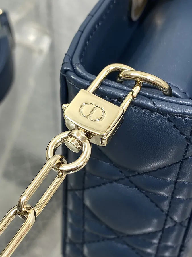 D Joy Large Bucket Bag in Deep Blue