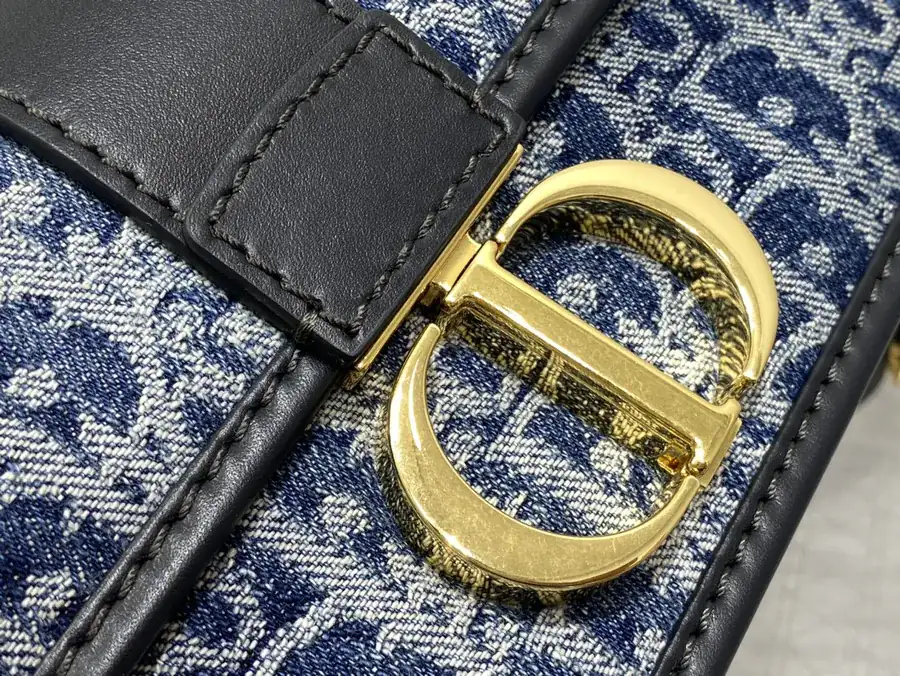 Montaigne Mini Bucket Bag with Denim Print