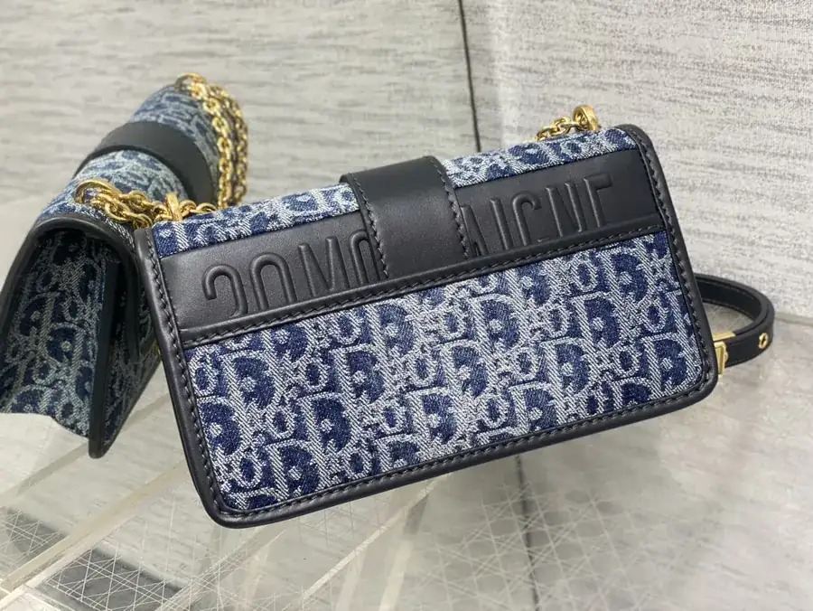 Montaigne Mini Bucket Bag with Denim Print