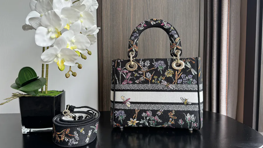 Lady D Lite Handbag with Cistian Paris Logo