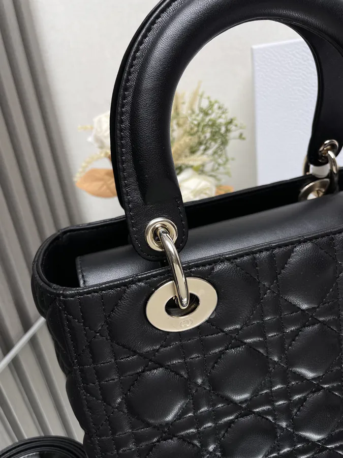 Lady Dio.r My ABC Bucket Bag in Black Calfskin