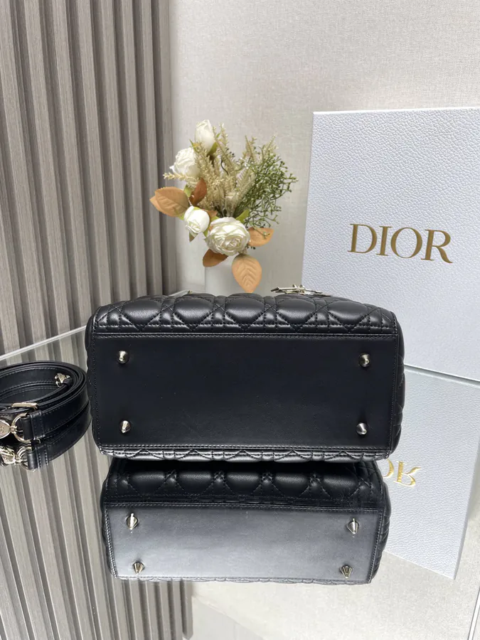 Lady Dio.r My ABC Bucket Bag in Black Calfskin