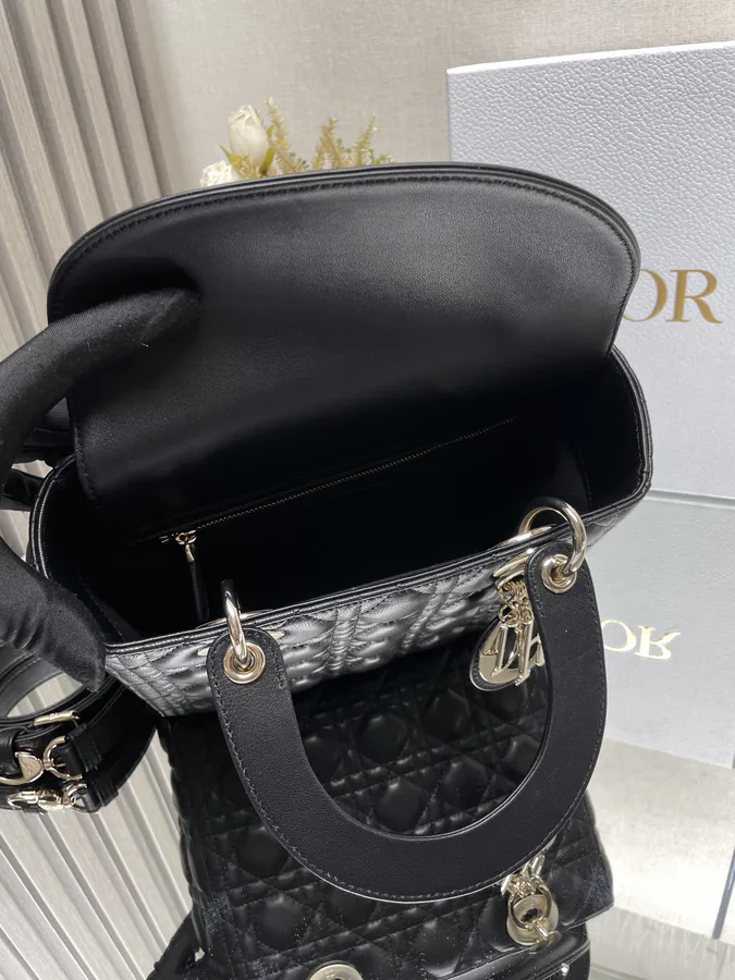 Lady Dio.r My ABC Bucket Bag in Black Calfskin