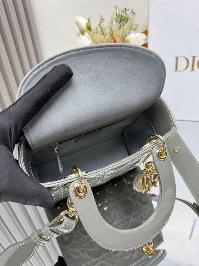 Lady Dio.r My ABC Rock Gray Patent Leather