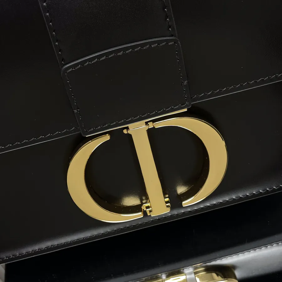 MONTAIGNE Full Leather Black Calfskin Bag