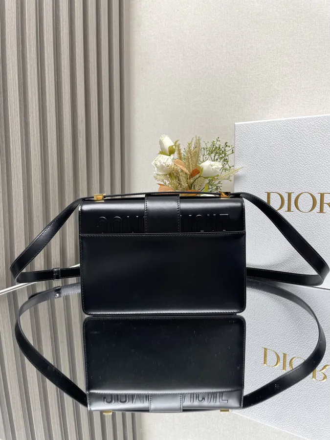 MONTAIGNE Full Leather Black Calfskin Bag