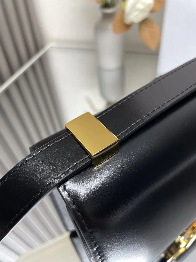 MONTAIGNE Full Leather Black Calfskin Bag