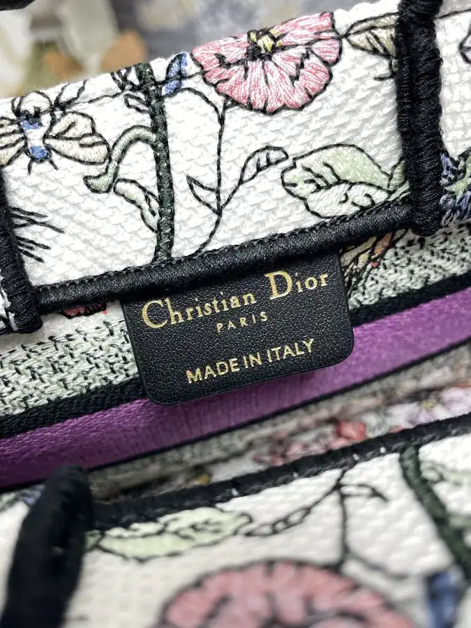 Maria Grazia Chiuri Summer Flower Mini Book Tote Bag with Strap