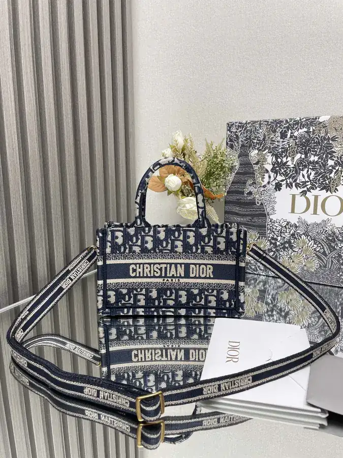 New Mini Cistian Paris Book Tote Bag with Strap
