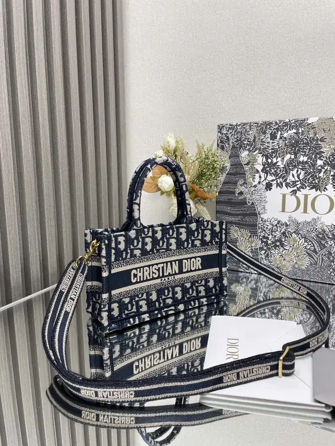 New Mini Cistian Paris Book Tote Bag with Strap