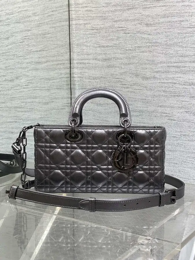 D Joy Black Gun Color Large Handbag