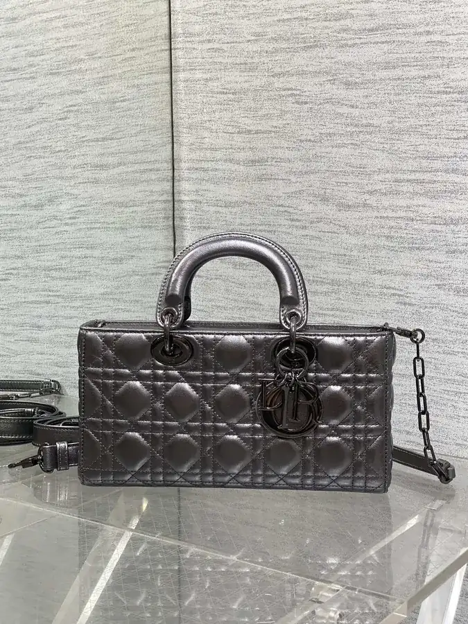 D Joy Black Gun Color Large Handbag