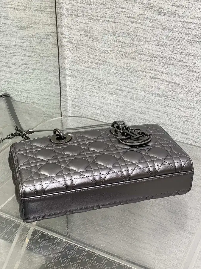 D Joy Black Gun Color Large Handbag