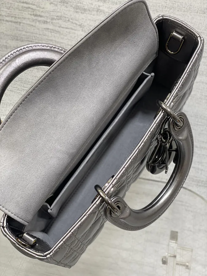 D Joy Black Gun Color Large Handbag