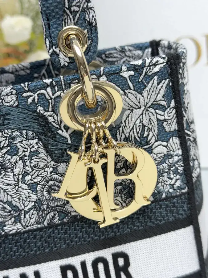 Christian Dior Star Green Five Embroidery Lady Bag