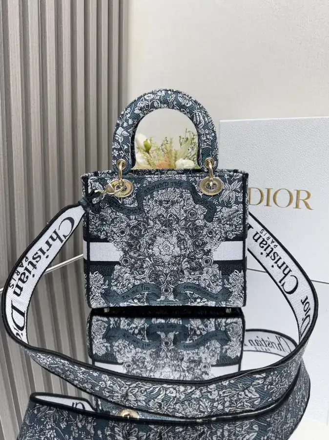 Christian Dior Star Green Five Embroidery Lady Bag