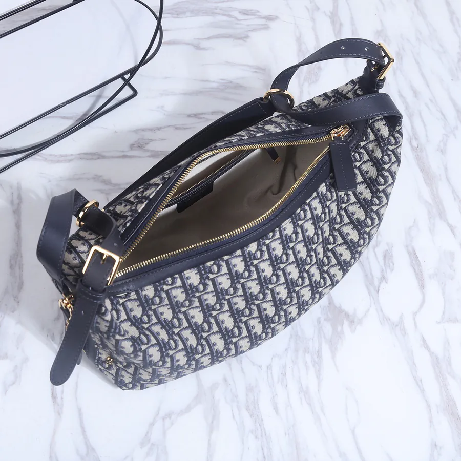 D Journey Handbag in Blue Oblique Print