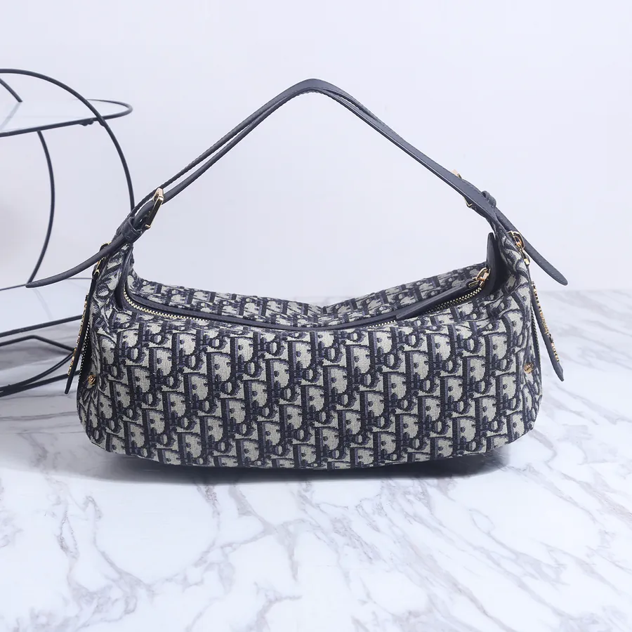 D Journey Handbag in Blue Oblique Print