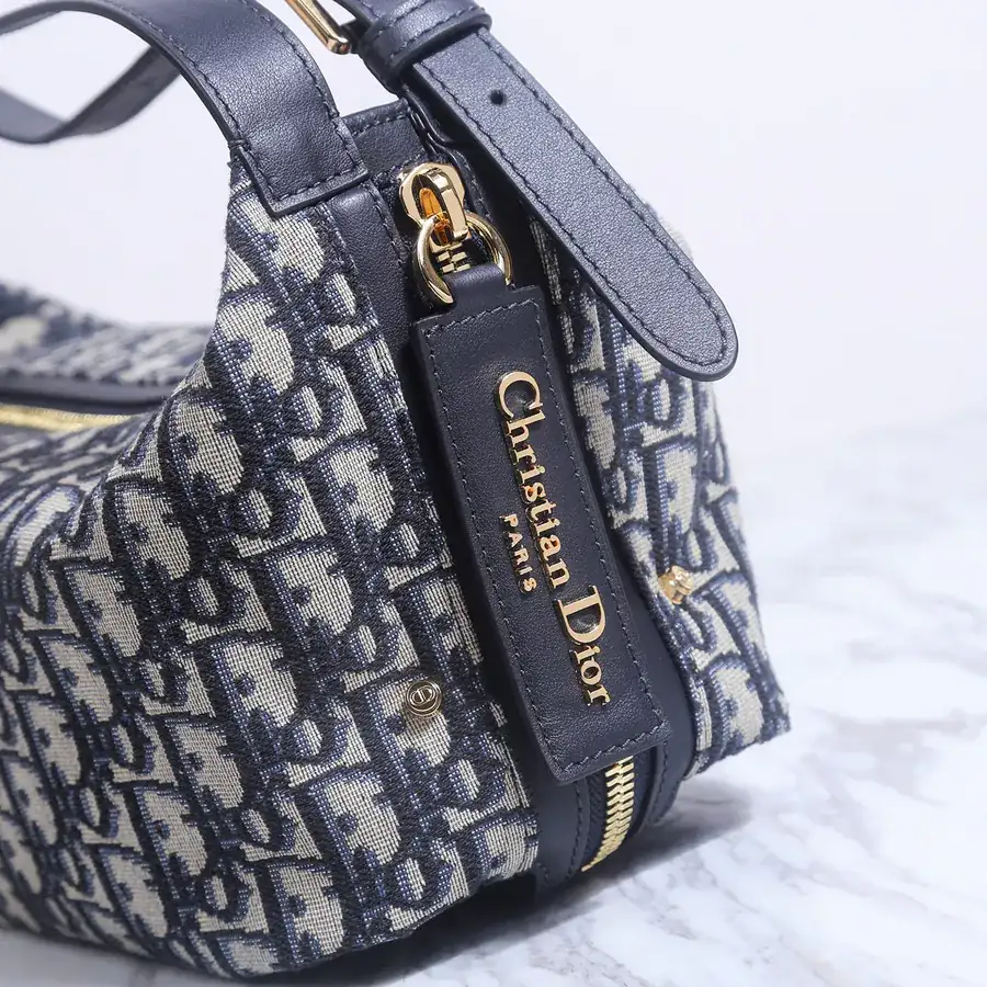 D Journey Handbag in Blue Oblique Print