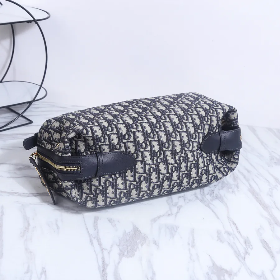 D Journey Handbag in Blue Oblique Print