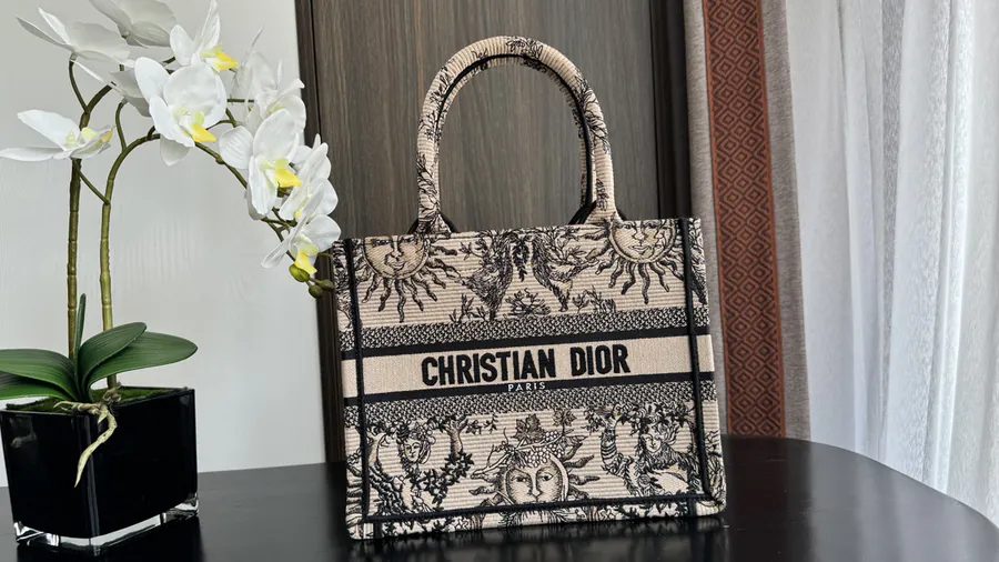 Di.or Mini Tote with Sun Pattern