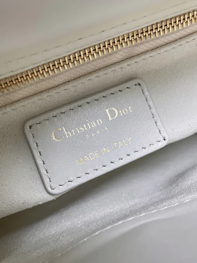 Classic Lady D Three Compartment Cream Calfskin