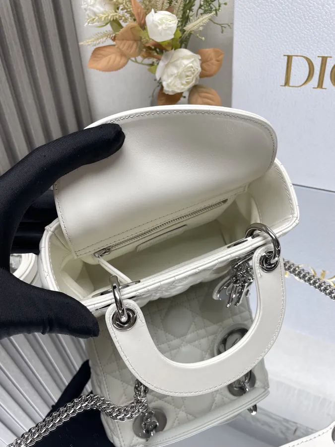 Classic Lady D Faux Calfskin Bucket Bag
