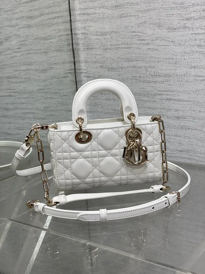 Mini White 2023 Vintage Style D Joy Bag
