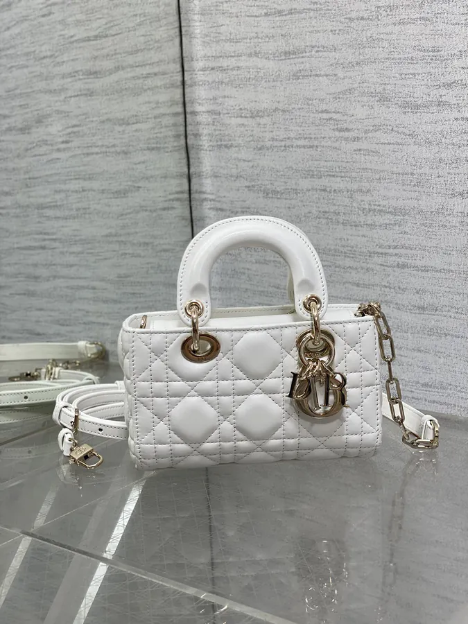 Mini White 2023 Vintage Style D Joy Bag