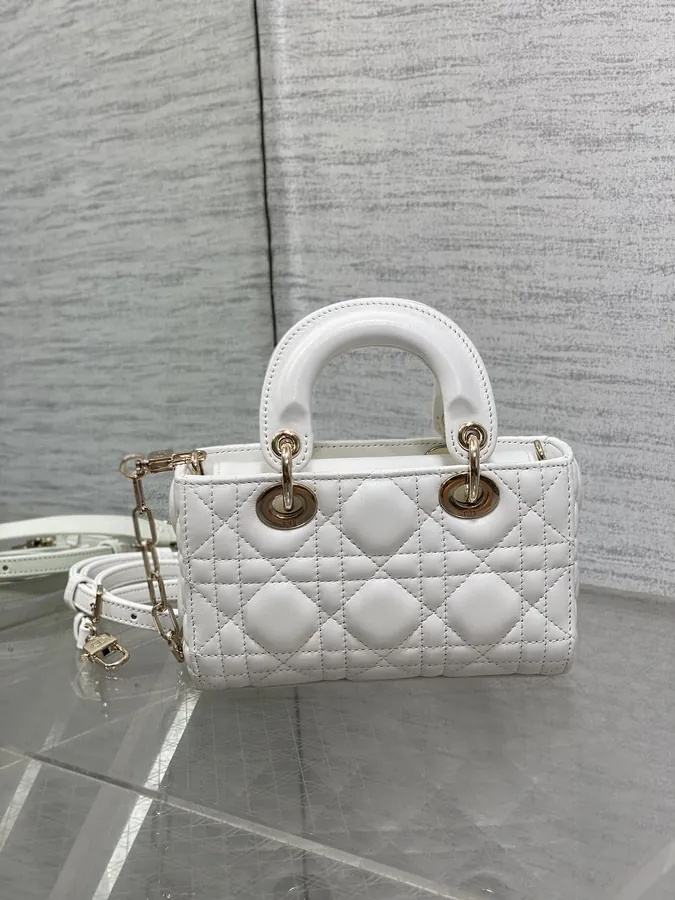 Mini White 2023 Vintage Style D Joy Bag