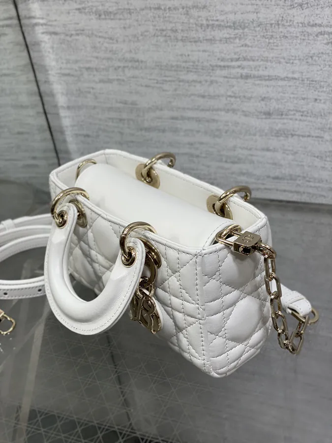 Mini White 2023 Vintage Style D Joy Bag