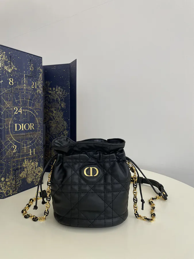 Miss Caro Bucket Bag in Black