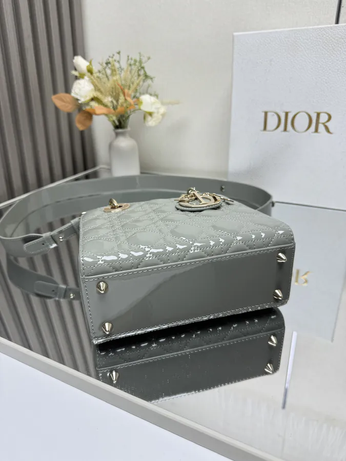 Lady Dio.r My ABC Rock Gray Patent Leather